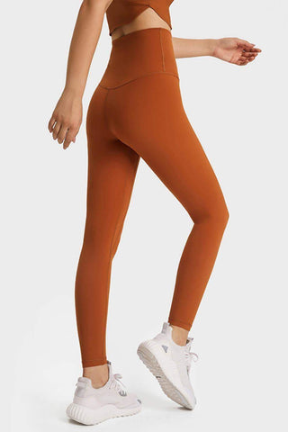Feel-Like Skin Elastic Waistband Yoga Leggings - SwagglyLife Home & Fashion Feel-Like Skin Elastic Waistband Yoga Leggings - SwagglyLife Home & Fashion