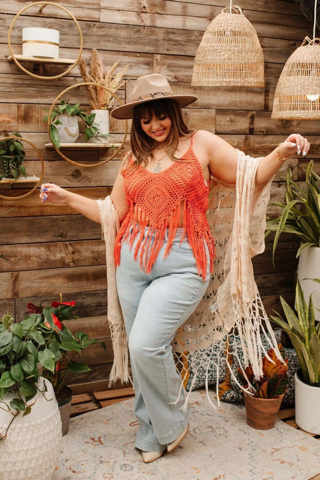 Festival Fringe Tank in Orange - SwagglyLife Home & Fashion