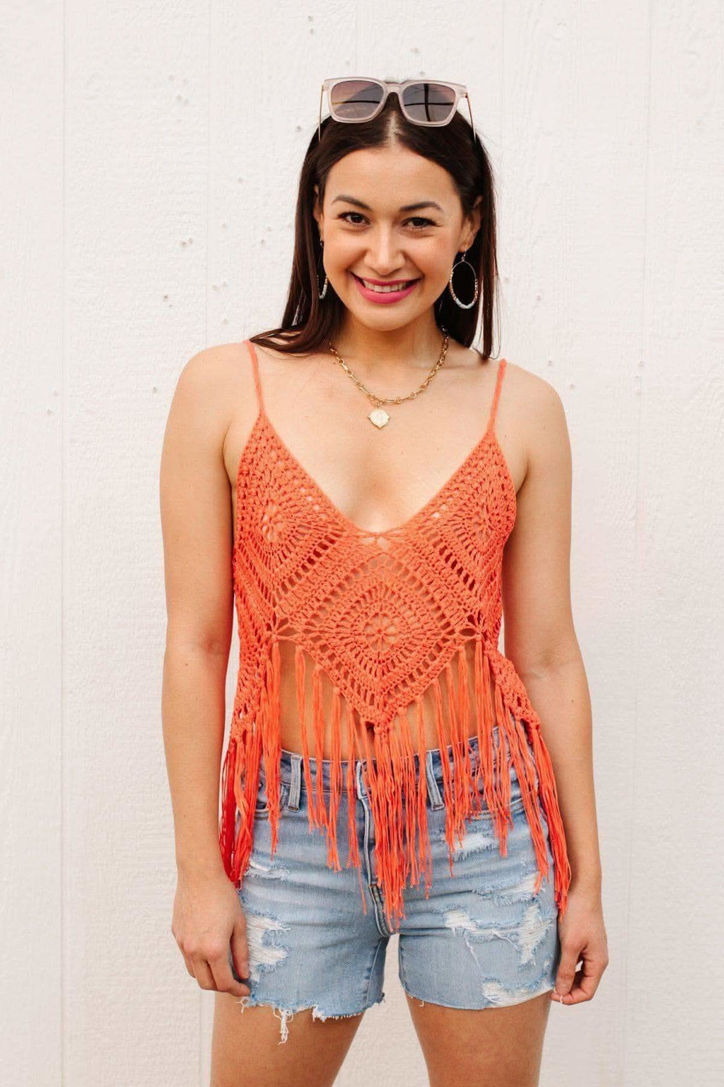 Festival Fringe Tank in Orange - SwagglyLife Home & Fashion