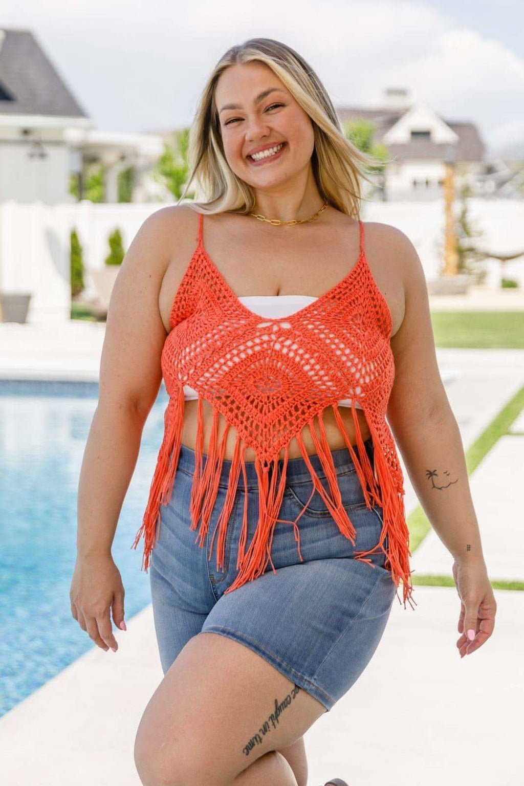 Festival Fringe Tank in Orange - SwagglyLife Home & Fashion