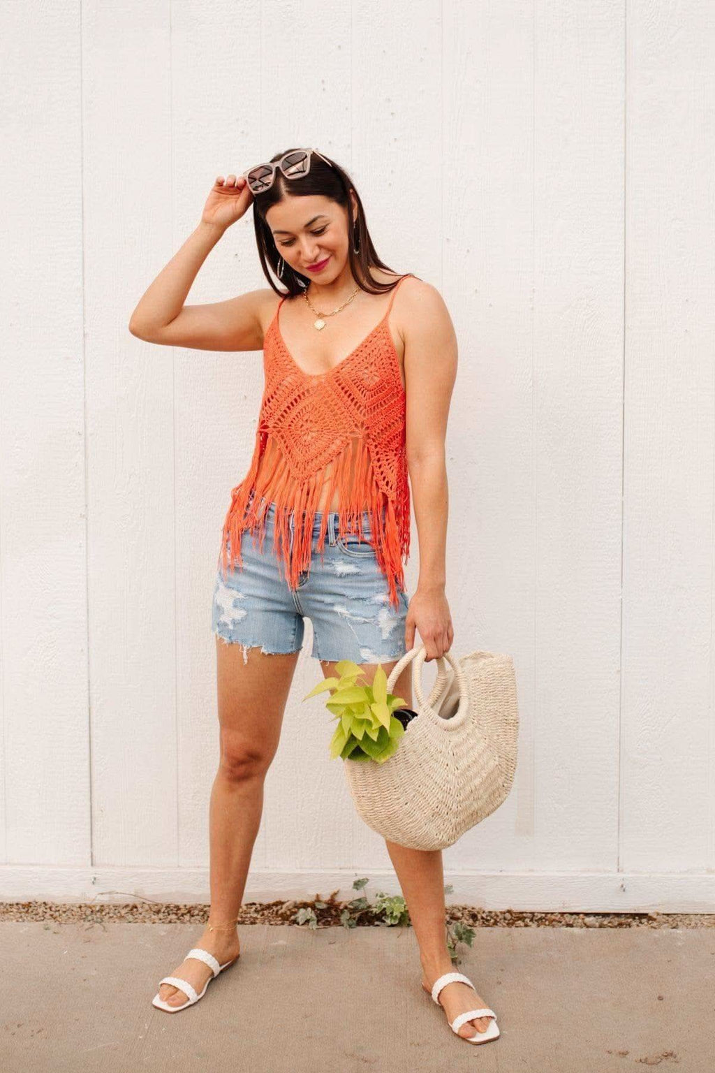 Festival Fringe Tank in Orange - SwagglyLife Home & Fashion