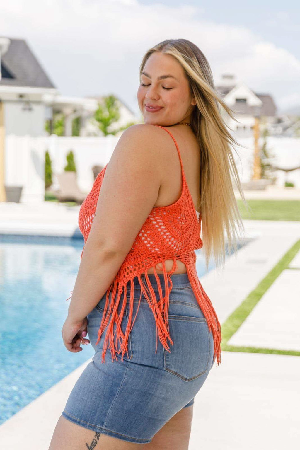 Festival Fringe Tank in Orange - SwagglyLife Home & Fashion