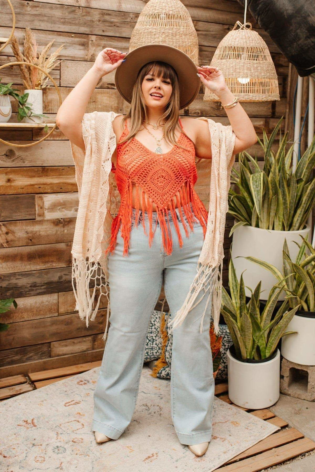 Festival Fringe Tank in Orange - SwagglyLife Home & Fashion