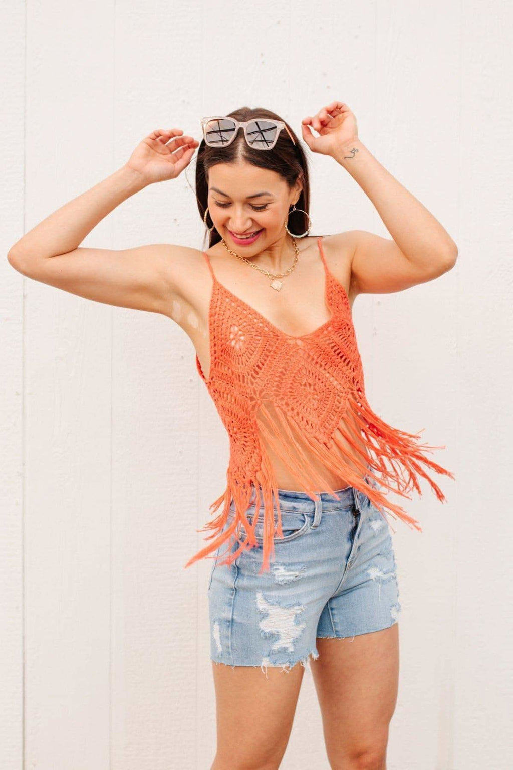 Festival Fringe Tank in Orange - SwagglyLife Home & Fashion