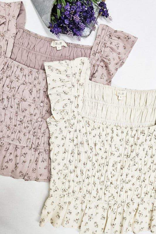 Floral print ruffled top - SwagglyLife Home & Fashion
