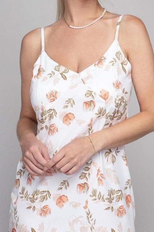 Frenchy Tied Backless Floral Cami Dress in - Dresses photo