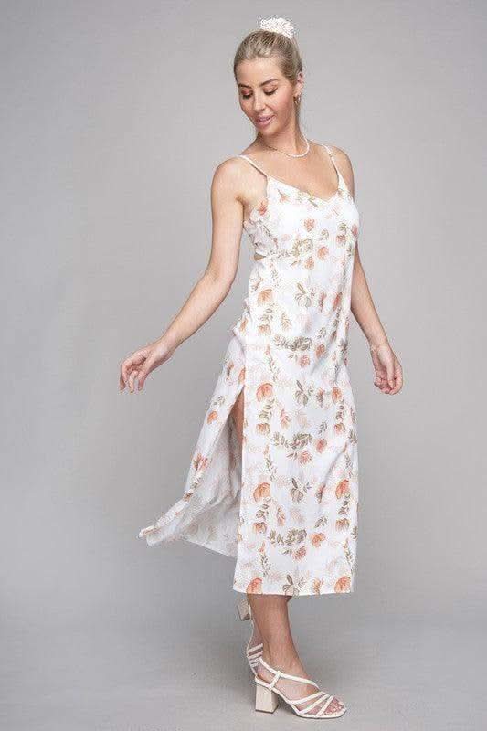 Frenchy Tied Backless Floral Cami Dress in - Dresses photo