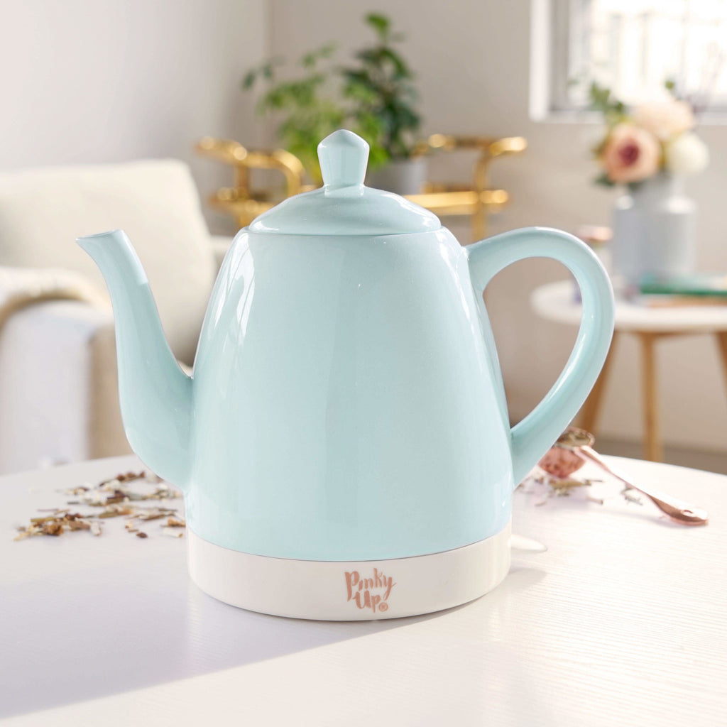 Noelle Ceramic Electric Tea Kettle in Mint in - product_type::kettle photo