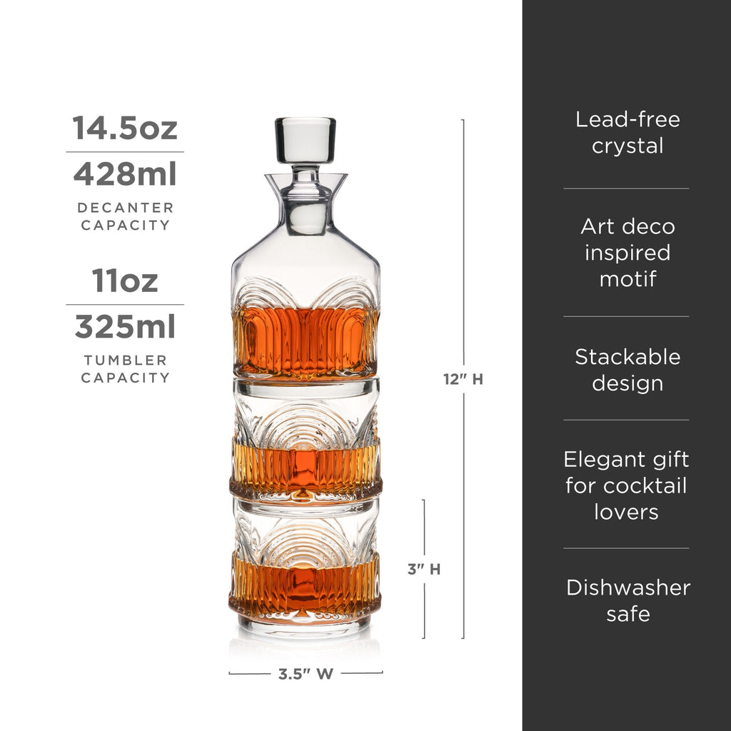 Viski Beau Stacking Decanter Set in - product_type::liquor_glass_sets photo