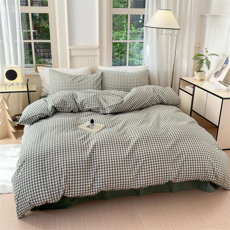 Gingham Bedding Set / Brown in - Bedding Set photo