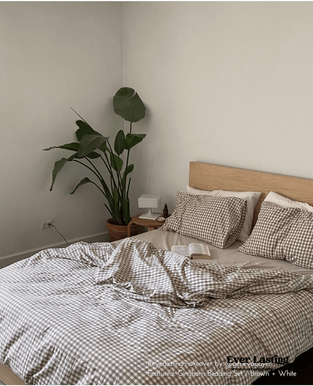 Gingham Bedding Set / Brown in - Bedding Set photo