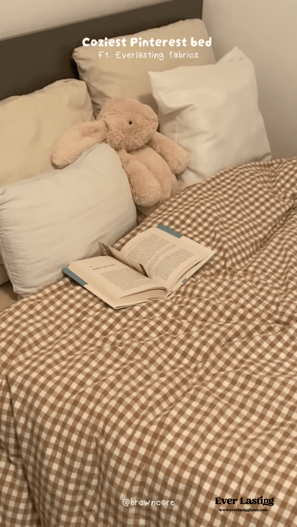 Gingham Bedding Set / Brown in - Bedding Set photo
