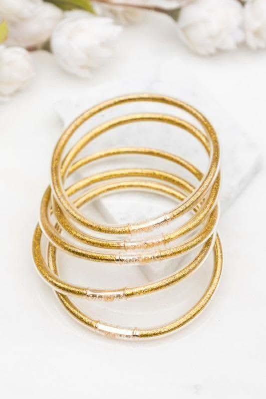 Glitter Jelly Bangle Bracelets in - Bracelets photo