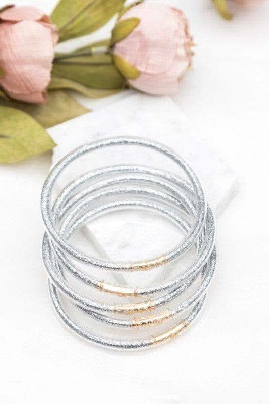 Glitter Jelly Bangle Bracelets in - Bracelets photo