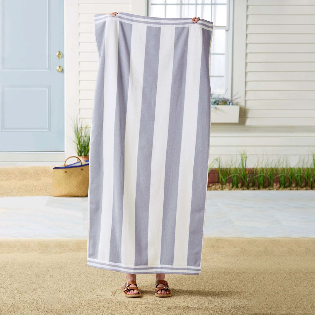 4 Pack Striped Cabana Oversized Beach Towel - Edgartown - SwagglyLife Home & Fashion