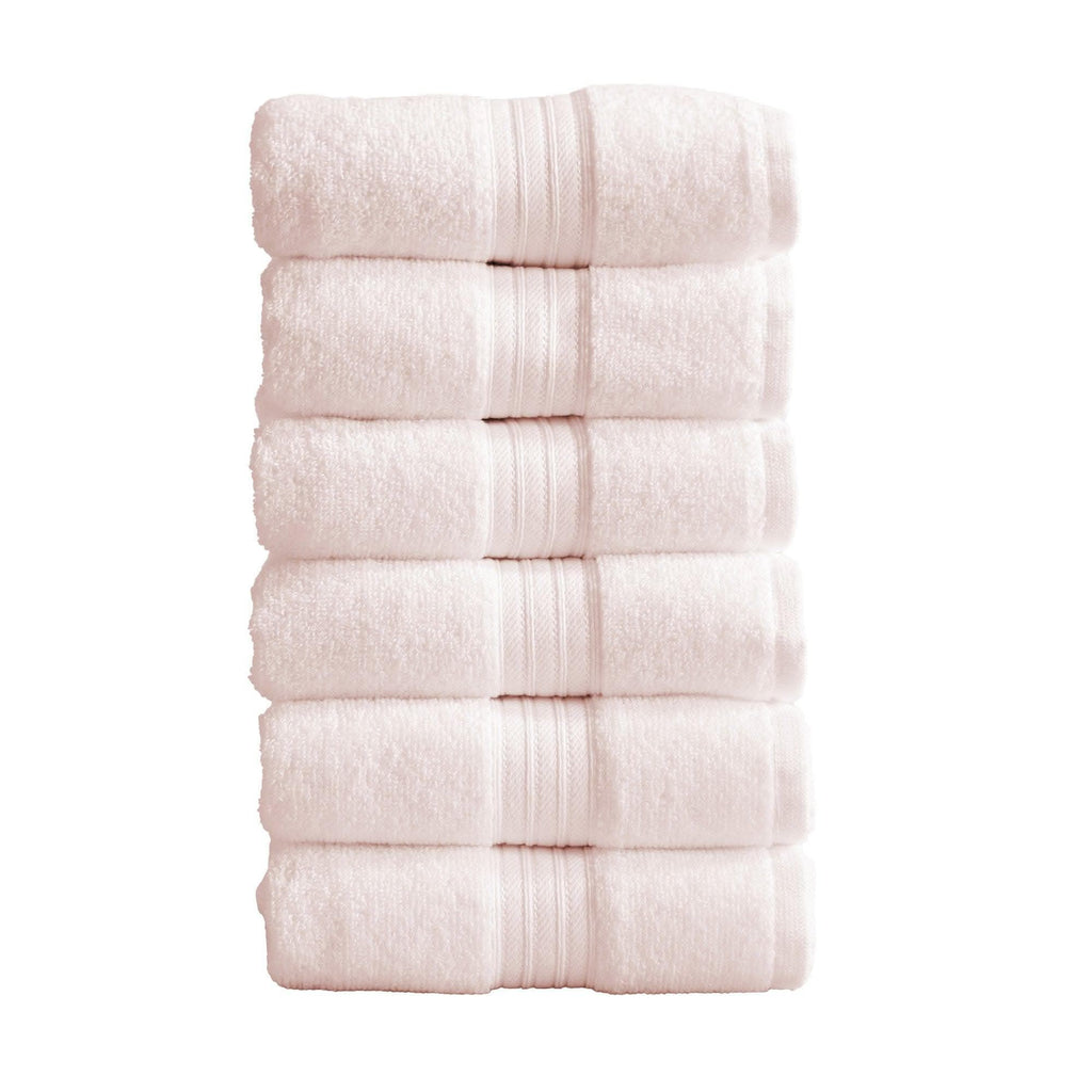 Cotton Terry Bath Towel Set - Cooper Collection in Hand Towel (Pack of 6) Pink - photo
