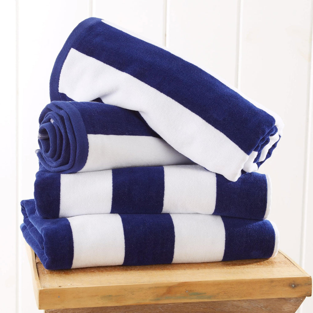 Cotton Velour Cabana Stripe Beach Towel - Novia Collection in - photo