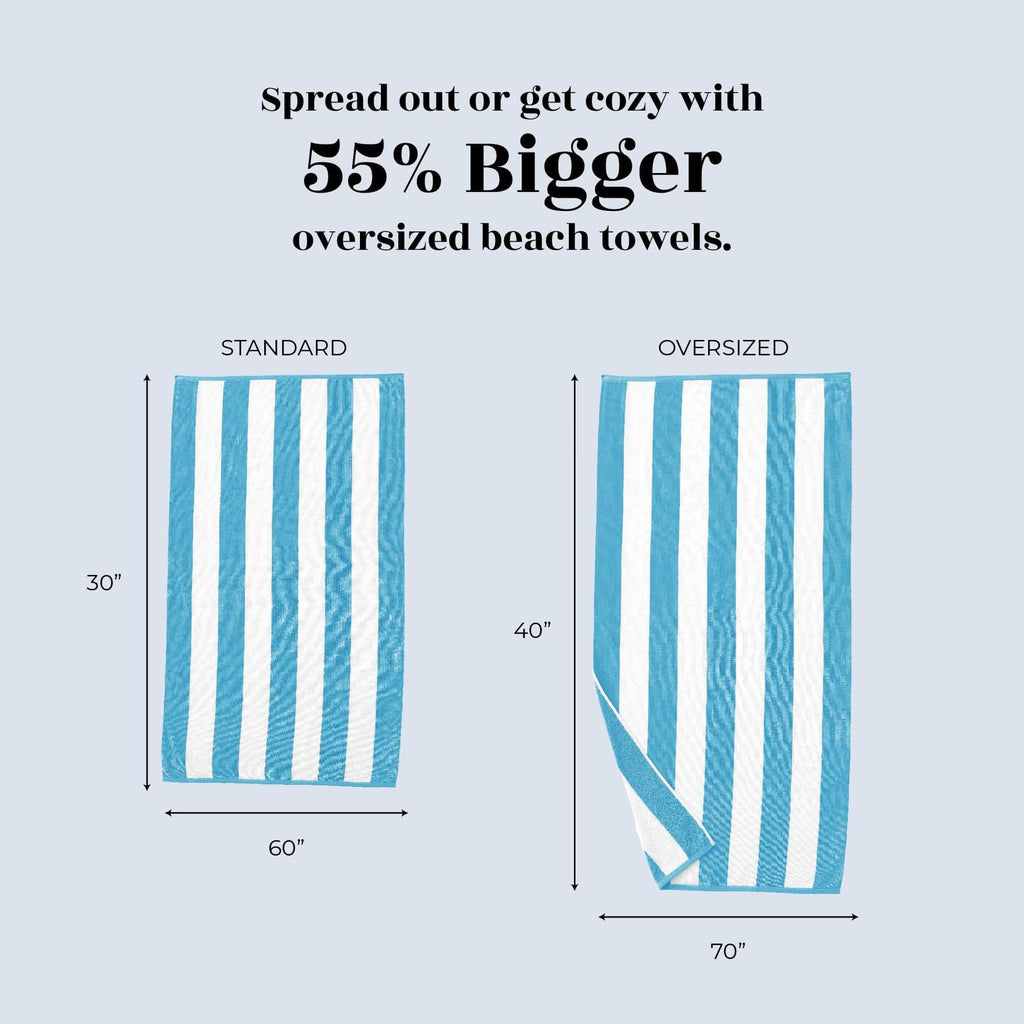 Cotton Velour Cabana Stripe Beach Towel - Novia Collection in - photo