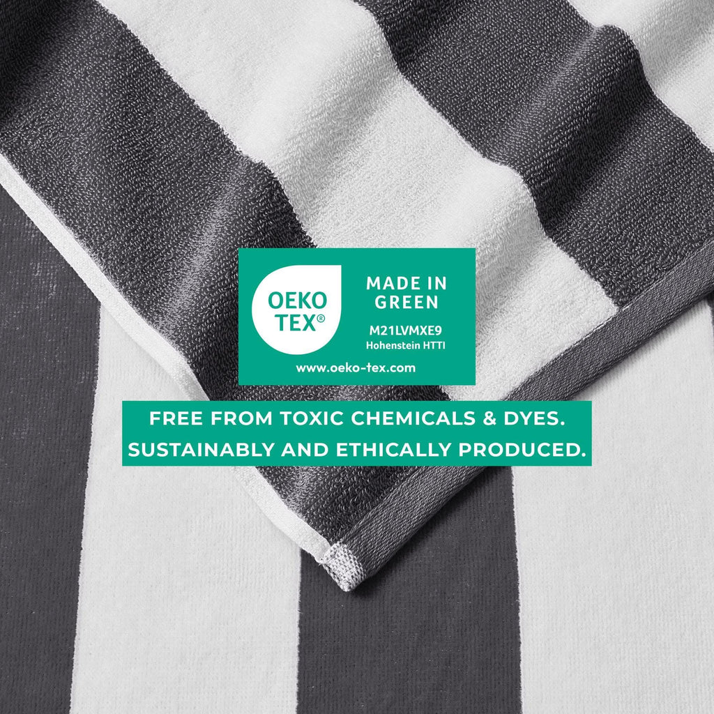 Cotton Velour Cabana Stripe Beach Towel - Novia Collection in - photo