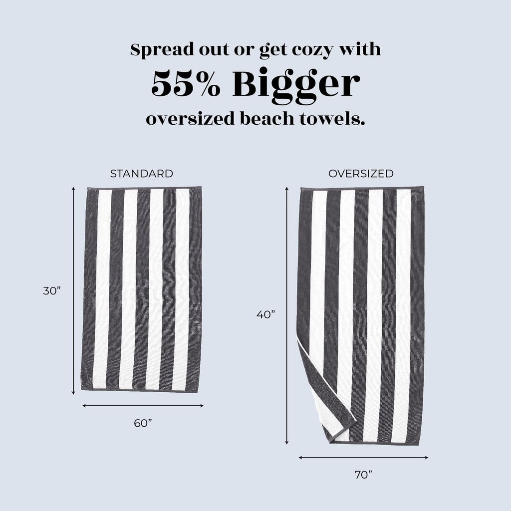 Cotton Velour Cabana Stripe Beach Towel - Novia Collection in - photo