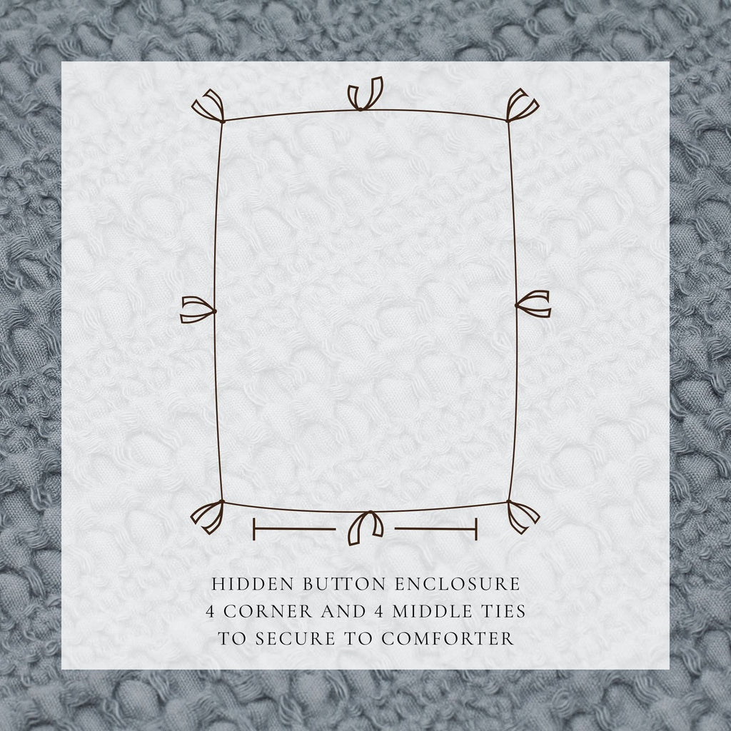 100% Cotton Waffle Weave Duvet Set - Mattea Collection in - Duvet photo