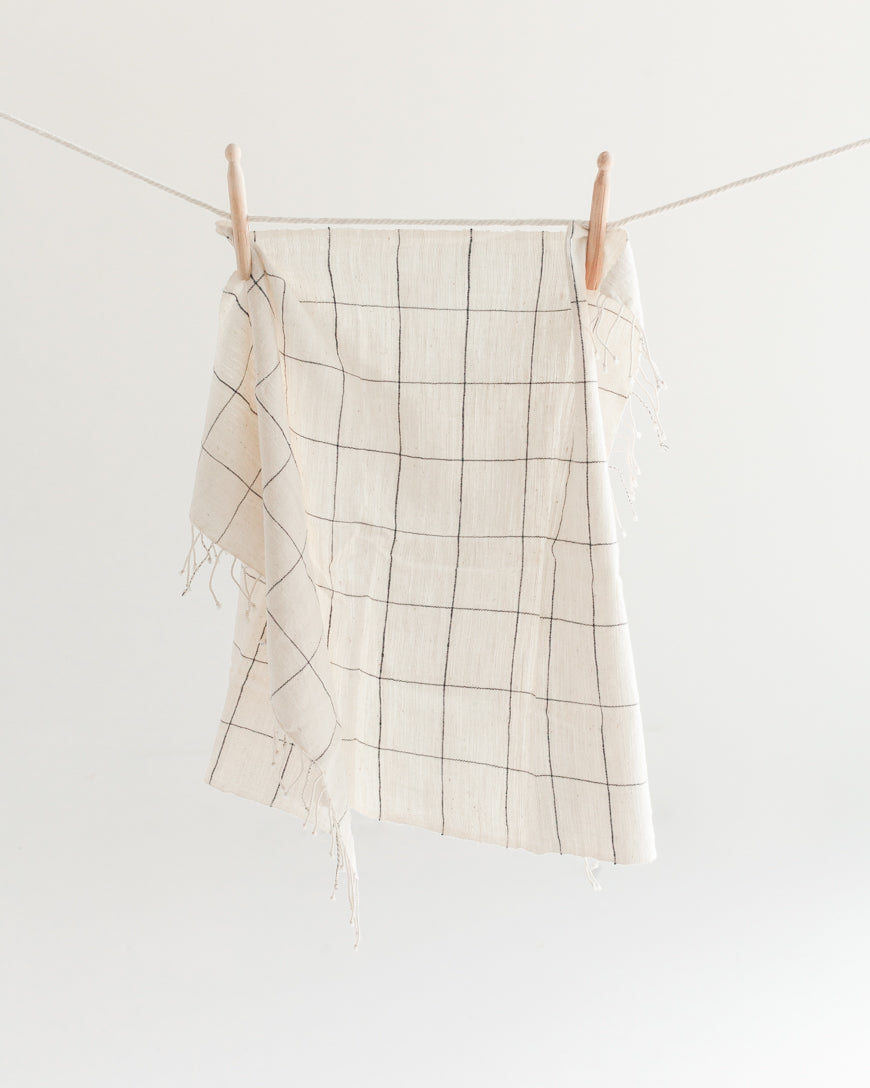 Windowpane Plaid Hand Towel - SwagglyLife Home & Fashion