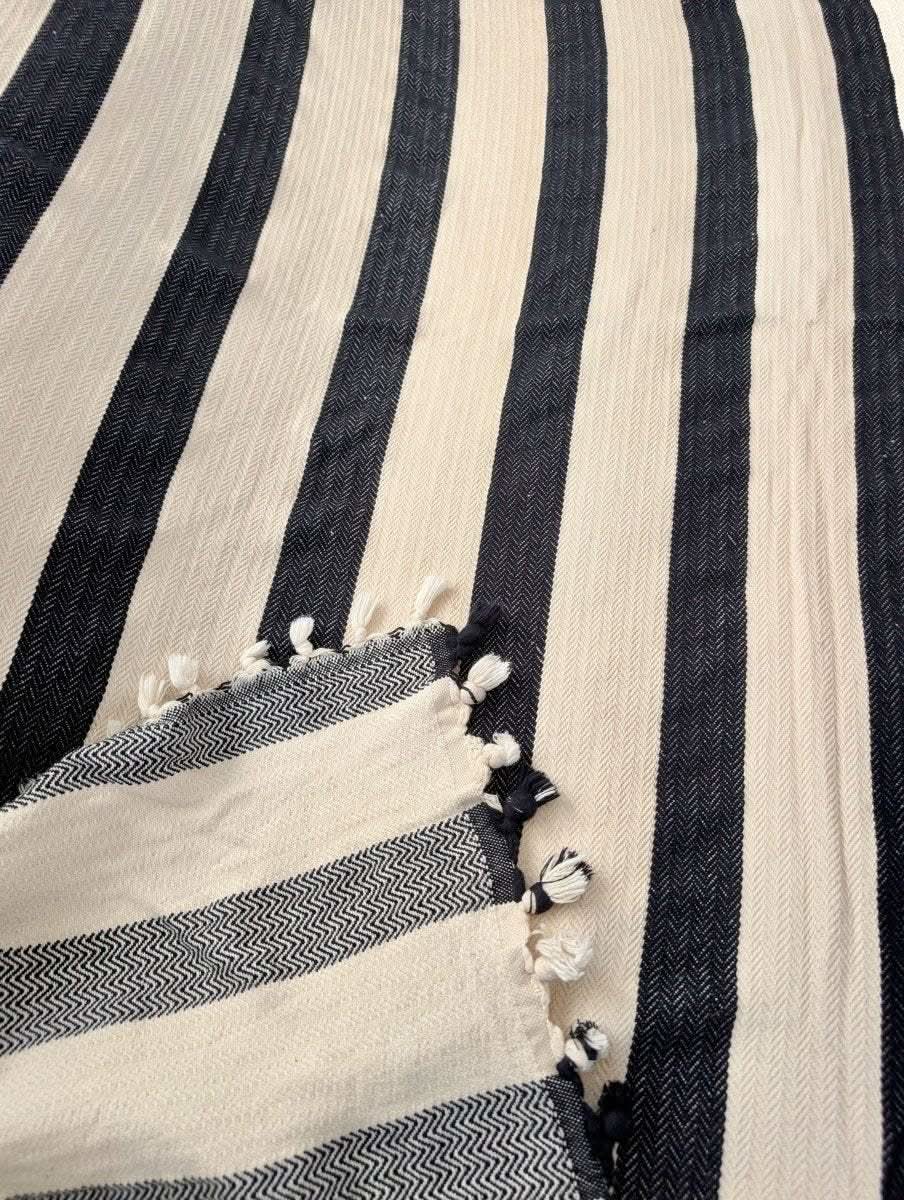 Harbor Stripe Bedspread - Classic, Breathable & Timeless Turkish Cotton in - Blanket photo