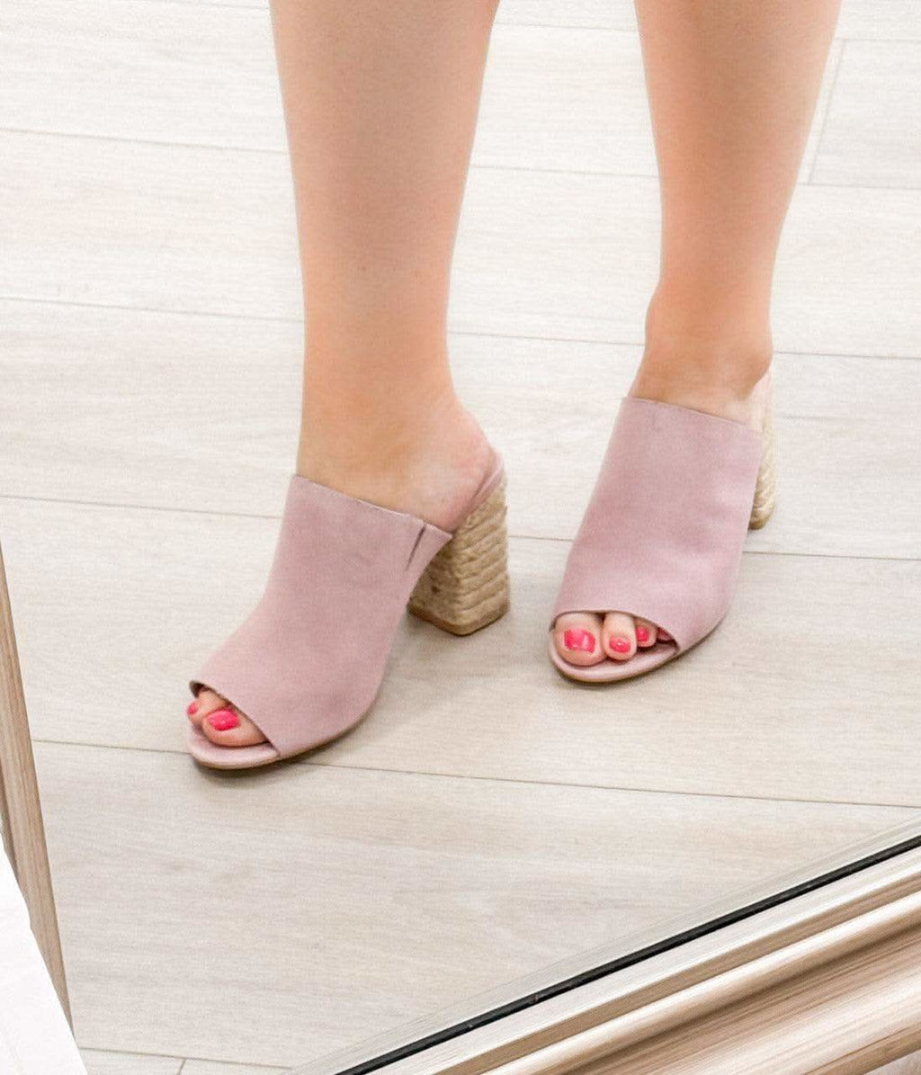 Helena Heeled Sandal in Blush Suede in - Shoes photo