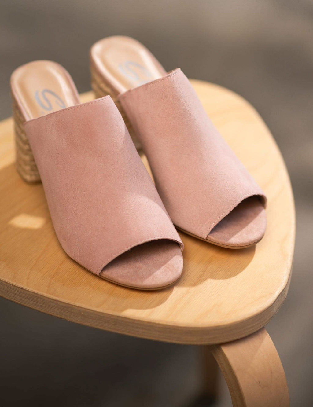 Helena Heeled Sandal in Blush Suede in - Shoes photo