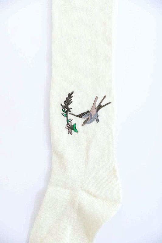 Hummingbird Wool Knee High Socks - SwagglyLife Home & Fashion