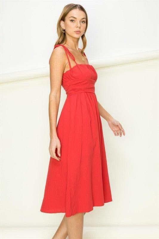 HYFVE Get a Clue Tie-Strap Midi Dress, 3 Colors - SwagglyLife Home & Fashion