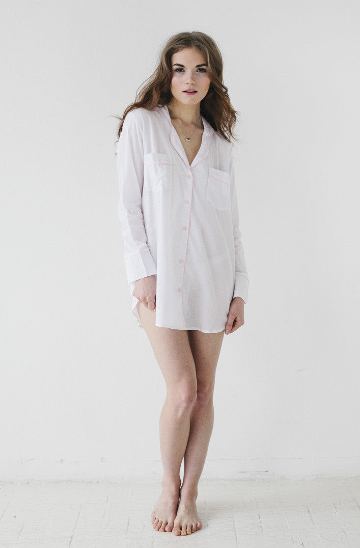 Classic Sleep Shirt in Woven Cotton in - NIGHTSHIRTS photo