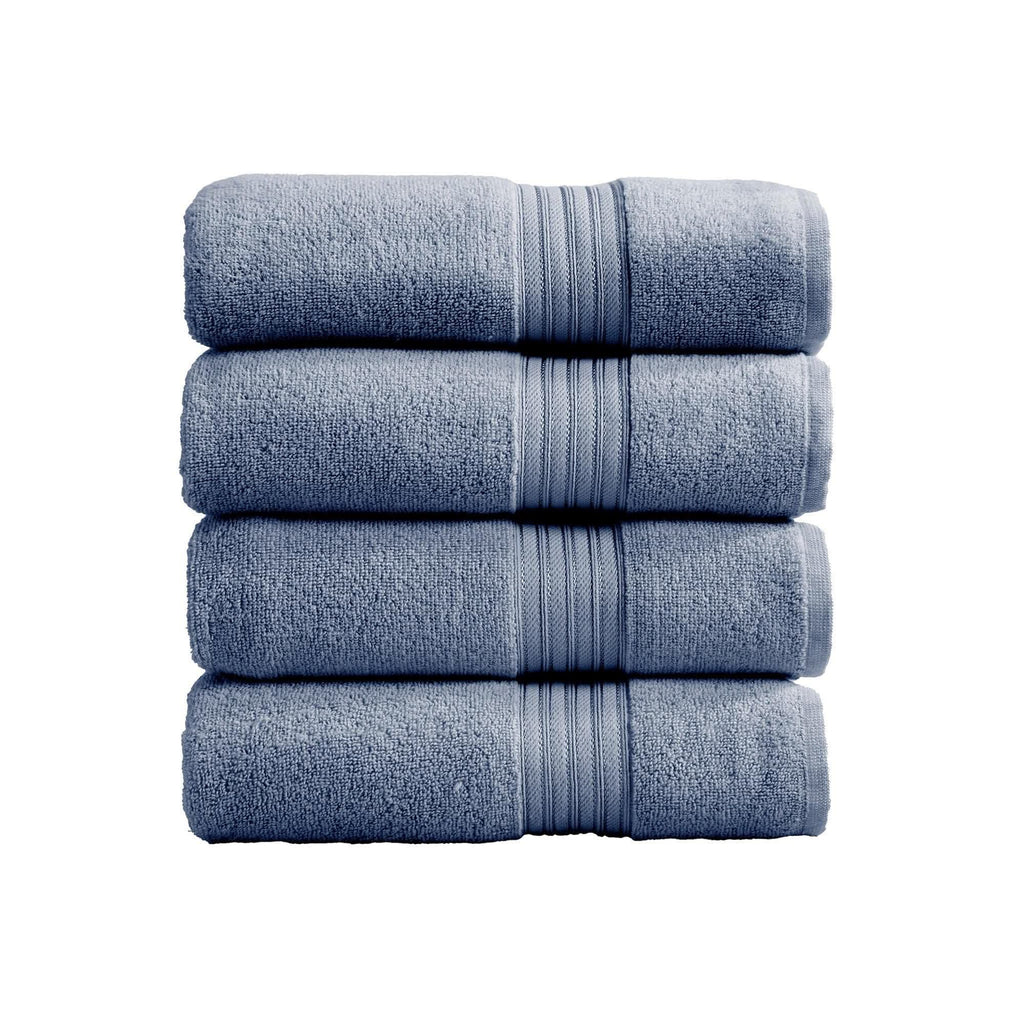 Cotton Terry Bath Towel Set - Cooper Collection in Bath Towel (Pack of 4) Chambray Blue - photo