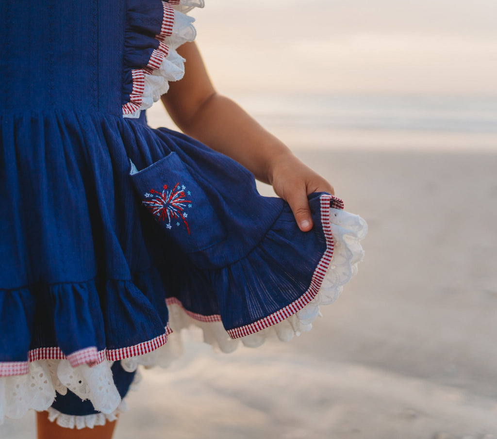 Lady Liberty Pinafore Set in - 4th of July Collection photo