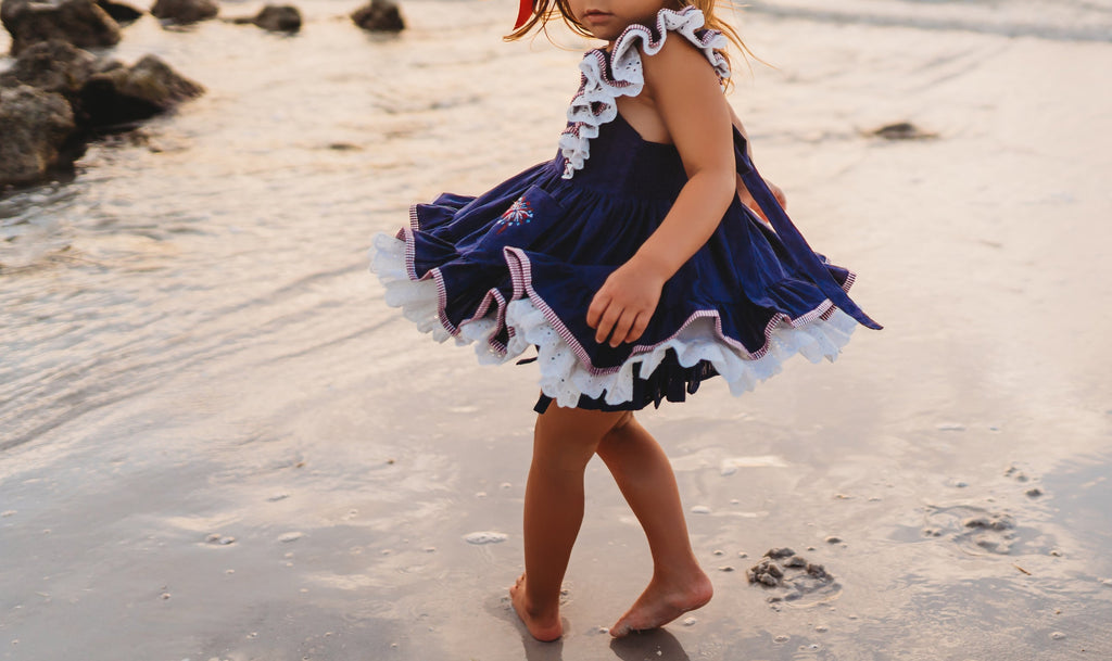 Lady Liberty Pinafore Set in - 4th of July Collection photo