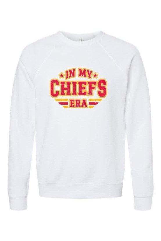 In My Chiefs Era Premium Bella Canvas Sweatshirt in White - Shirts & Tops photo
