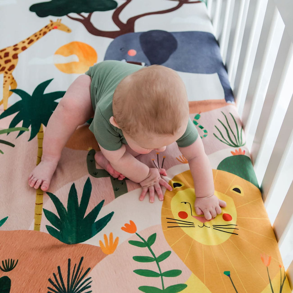 In The Savanna Mini Crib Sheet in - Crib sheets photo