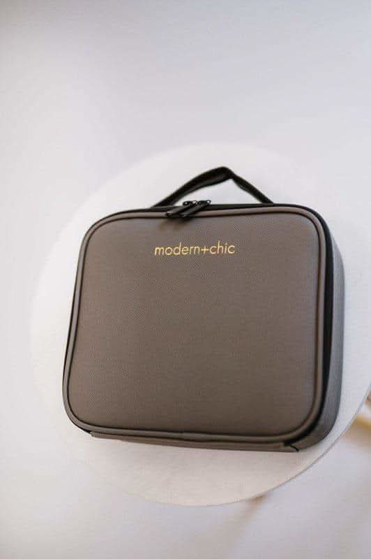 Isabella Customizable Cosmetic Carrying Case in GREY 1 - Makeup Bags photo