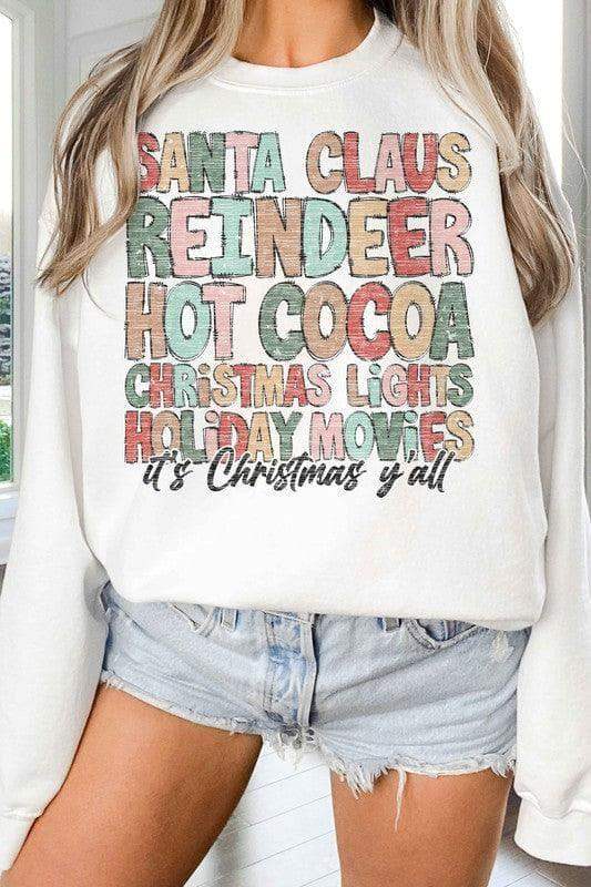 It's Christmas Y'all Graphic Sweatshirt - SwagglyLife Home & Fashion