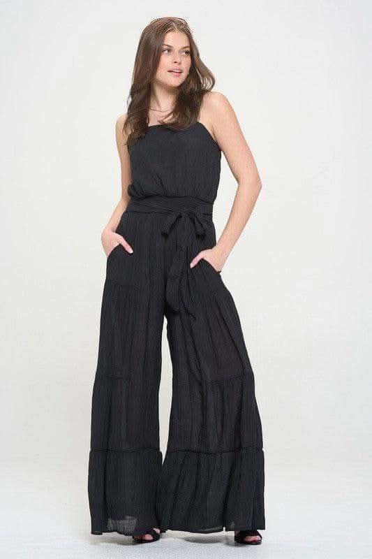 Jade By Jane PLUS Elastic Strap Tiered Jumpsuit - SwagglyLife Home & Fashion Jade By Jane PLUS Elastic Strap Tiered Jumpsuit - SwagglyLife Home & Fashion