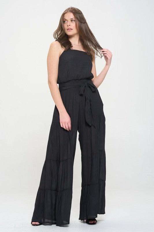 Jade By Jane PLUS Elastic Strap Tiered Jumpsuit - SwagglyLife Home & Fashion Jade By Jane PLUS Elastic Strap Tiered Jumpsuit - SwagglyLife Home & Fashion