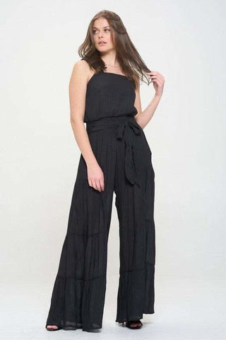 Jade By Jane PLUS Elastic Strap Tiered Jumpsuit - SwagglyLife Home & Fashion Jade By Jane PLUS Elastic Strap Tiered Jumpsuit - SwagglyLife Home & Fashion