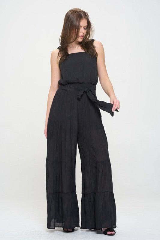 Jade By Jane PLUS Elastic Strap Tiered Jumpsuit - SwagglyLife Home & Fashion Jade By Jane PLUS Elastic Strap Tiered Jumpsuit - SwagglyLife Home & Fashion
