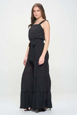 Jade By Jane PLUS Elastic Strap Tiered Jumpsuit - SwagglyLife Home & Fashion Jade By Jane PLUS Elastic Strap Tiered Jumpsuit - SwagglyLife Home & Fashion