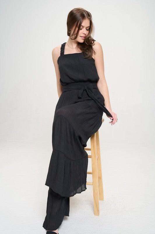 Jade By Jane PLUS Elastic Strap Tiered Jumpsuit - SwagglyLife Home & Fashion Jade By Jane PLUS Elastic Strap Tiered Jumpsuit - SwagglyLife Home & Fashion