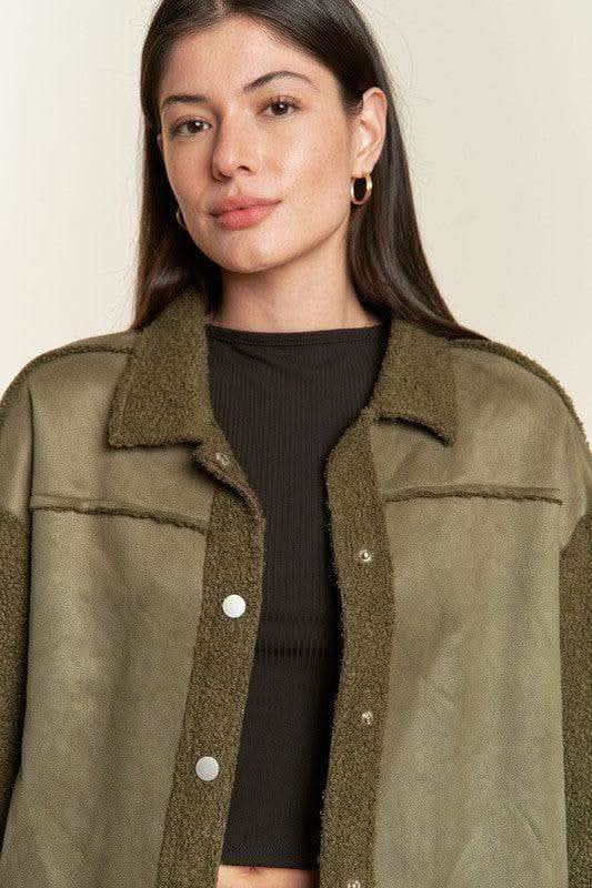 Jade By Jane PLUS Faux Fur and Suede Jacket in - Coats & Jackets photo