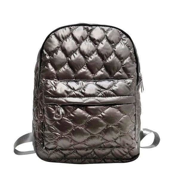 Jade Metallic Puffer Backpack - SwagglyLife Home & Fashion