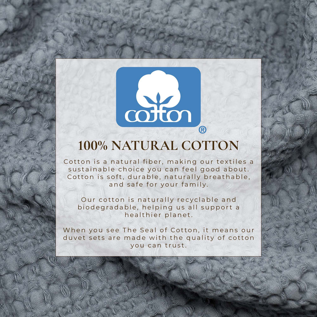 100% Cotton Waffle Weave Duvet Set - Mattea Collection in - Duvet photo