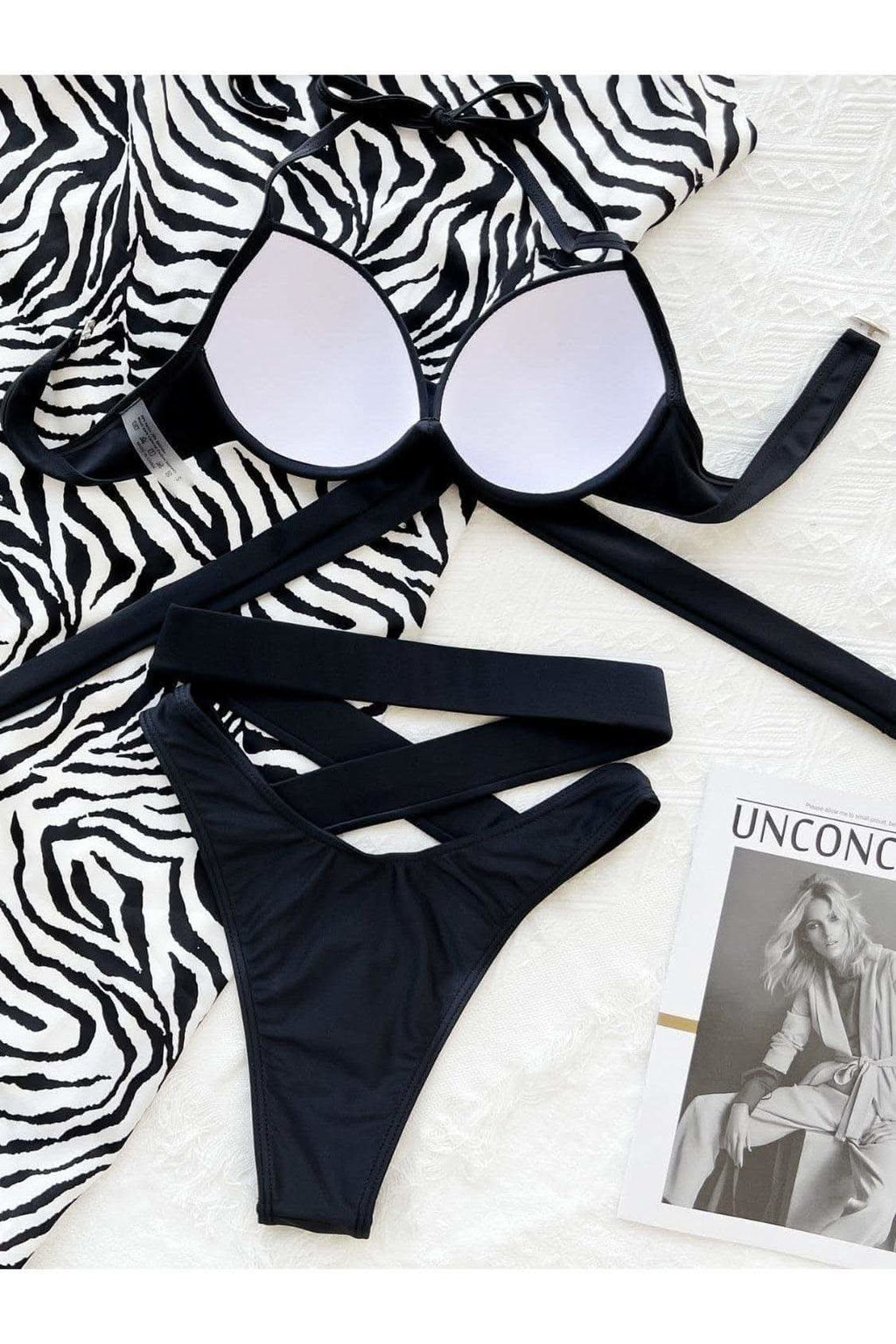 Crisscross Halter Neck Bikini Set in - photo