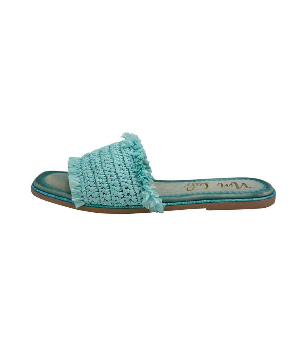 Juana Woven Sandals in Aqua Blue in - 130 Sandals photo
